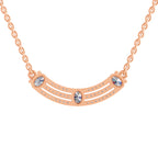 1.1 Carat Trinity Diamond Pendant Necklace 14K - Rose Gold