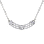 1.1 Carat Trinity Diamond Pendant Necklace 14K - White Gold