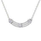 1.1 Carat Trinity Diamond Pendant Necklace 14K - White Gold