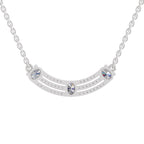 1.1 Carat Trinity Diamond Pendant Necklace 14K - White Gold