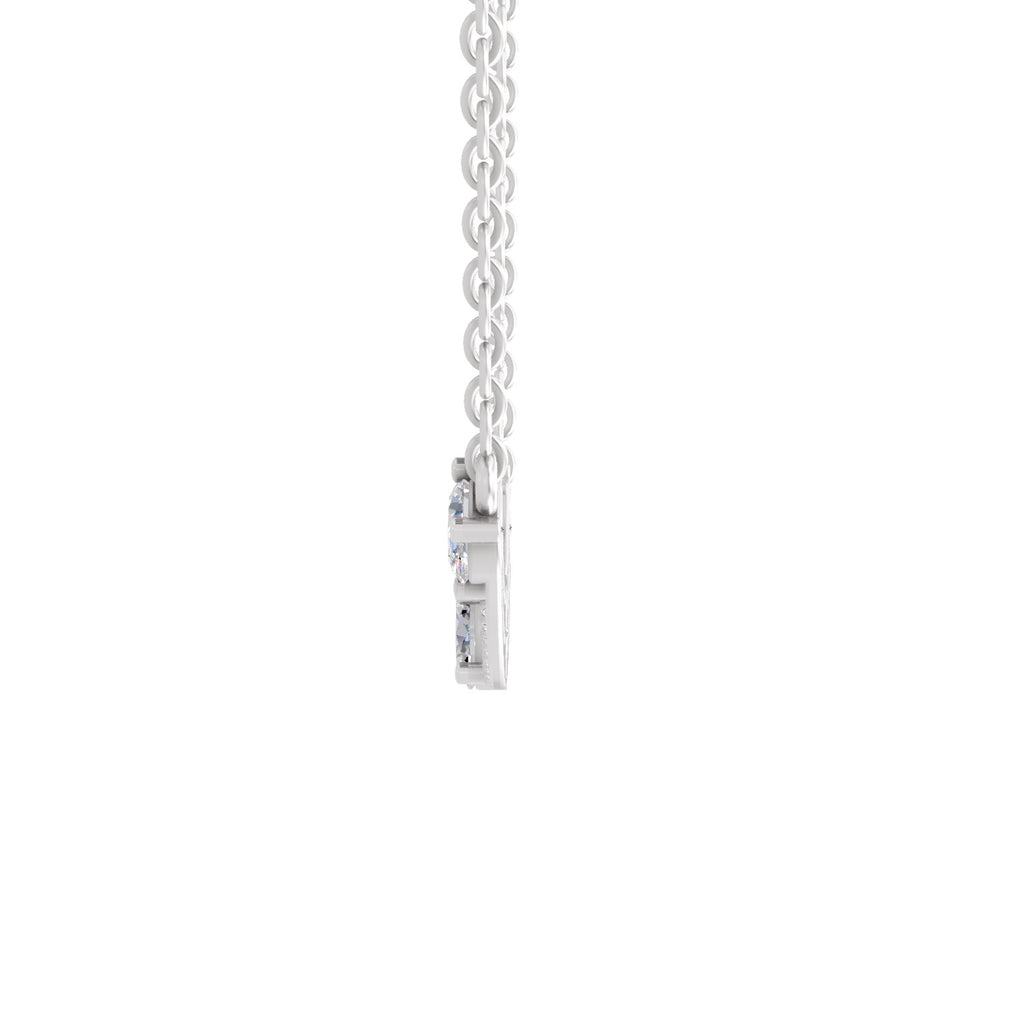 1.1 Carat Trinity Diamond Pendant Necklace 14K - White Gold