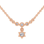 1.13 Carat Graduated Diamond Drop Necklace 14K - Rose Gold