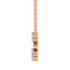 1.13 Carat Graduated Diamond Drop Necklace 14K - Rose Gold