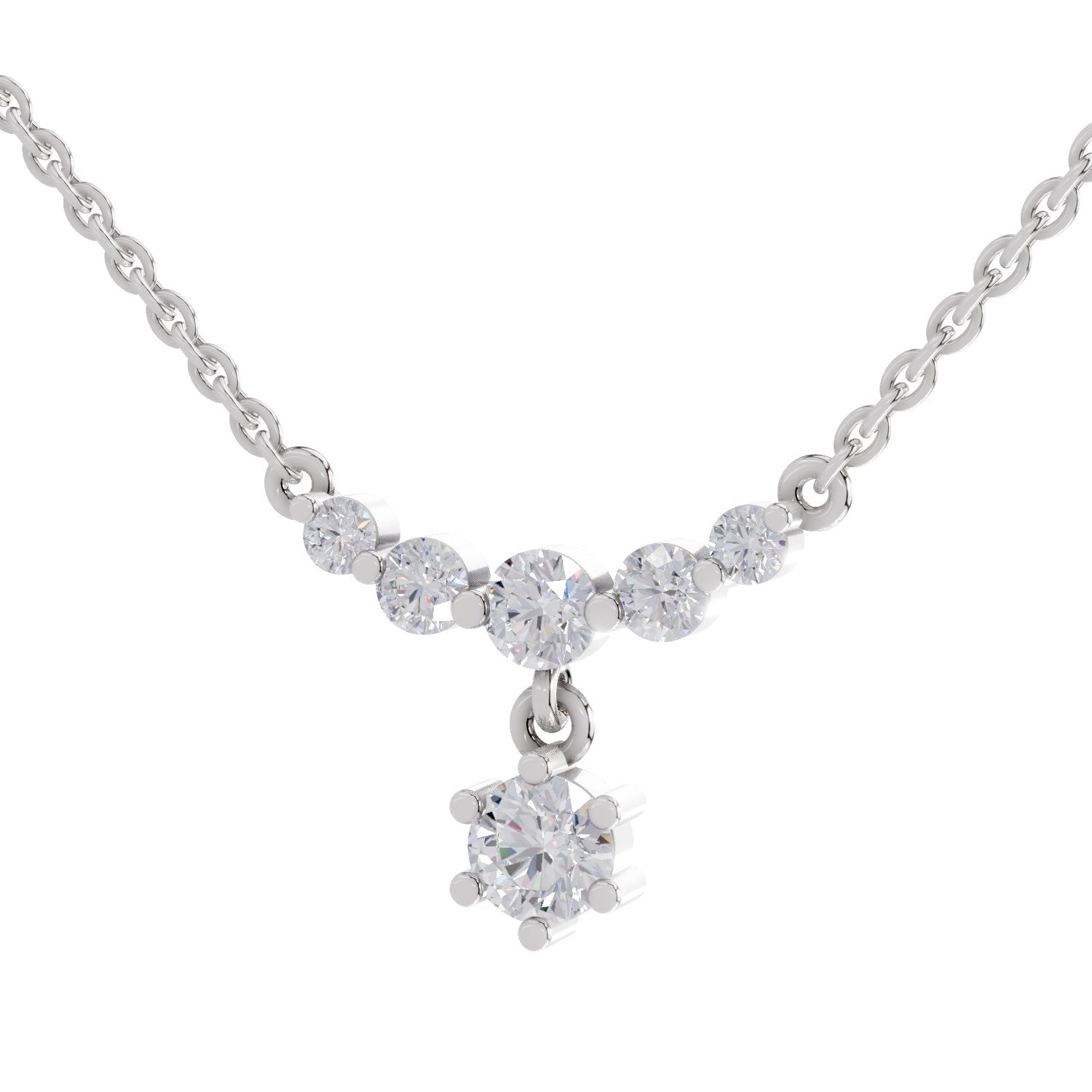 Refined Graduated Diamond Necklace