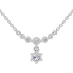 1.13 Carat Graduated Diamond Drop Necklace 14K - White Gold