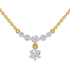 1.13 Carat Graduated Diamond Drop Necklace 14K
