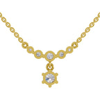1.13 Carat Graduated Diamond Drop Necklace 14K