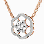 0.95 Carat Floral Diamond 14K - Rose Gold