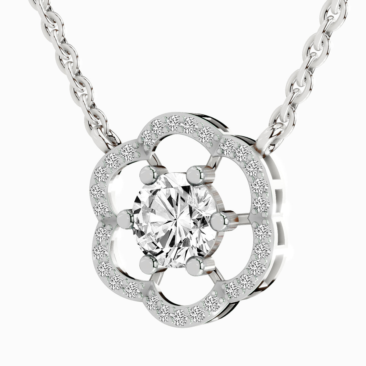 Sublime Floral Diamond Necklace