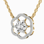 0.95 Carat Floral Diamond 14K