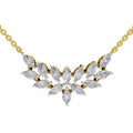 1.82 Carat Marquise Shape Cluster Diamond Necklace 14K