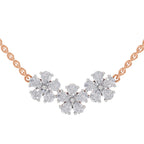 Ethereal Pear Floral Diamond Necklace