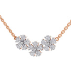 Ethereal Pear Floral Diamond Necklace
