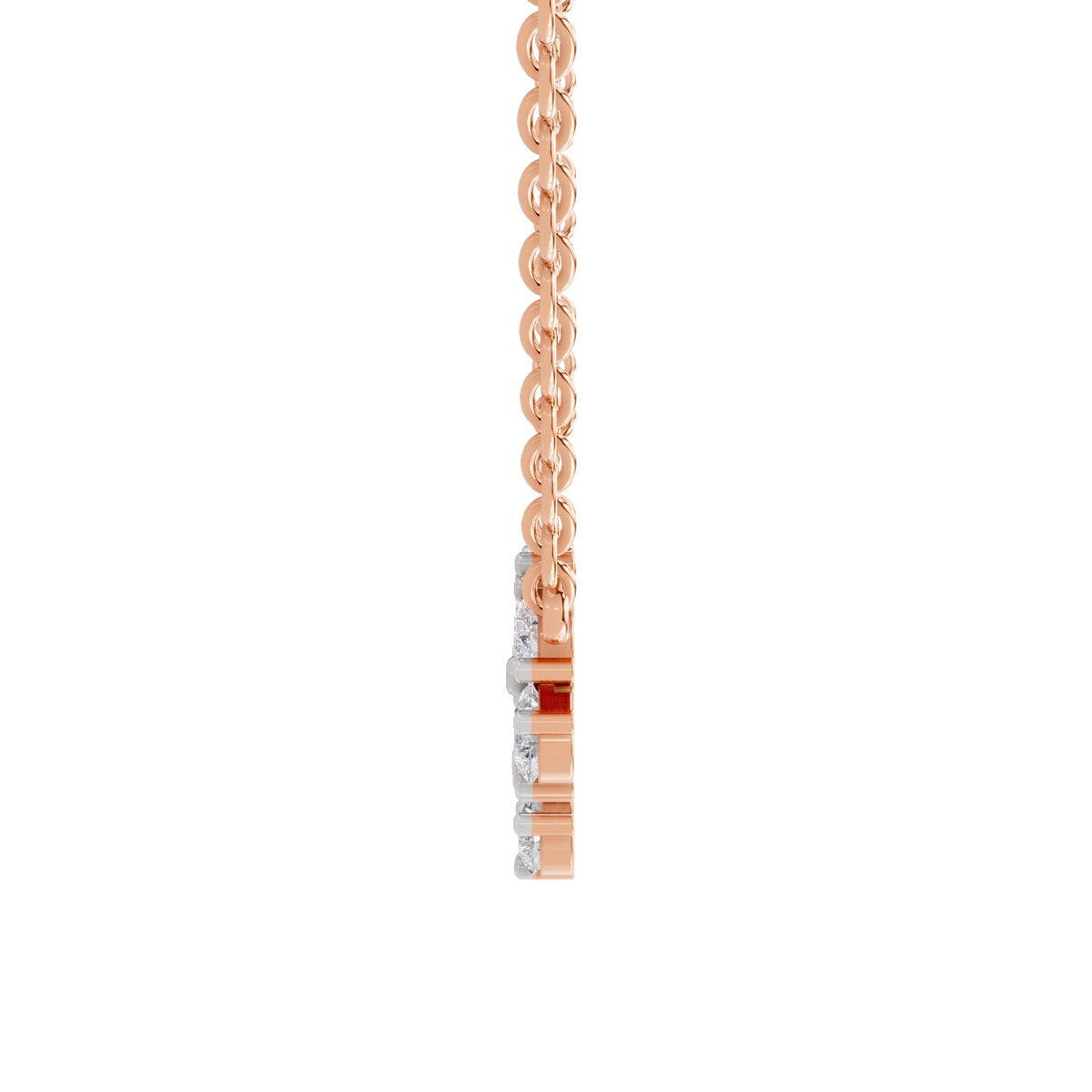 Ethereal Pear Floral Diamond Necklace