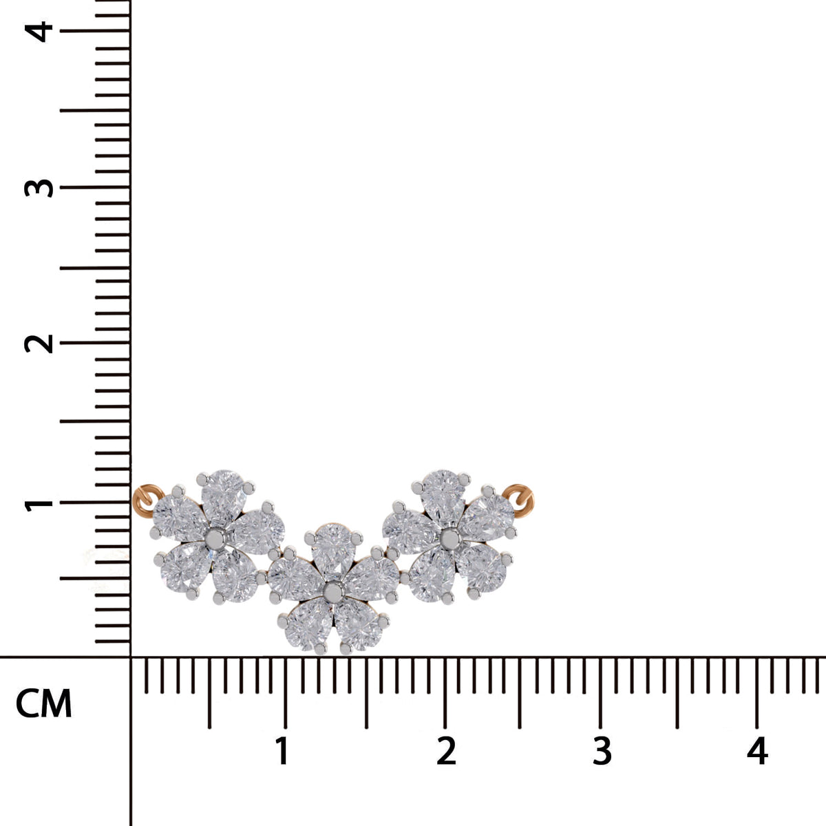 Ethereal Pear Floral Diamond Necklace