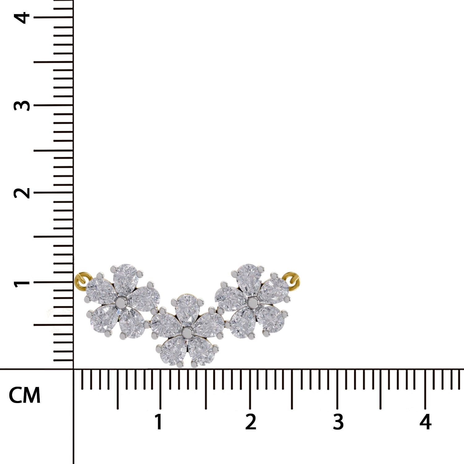 Ethereal Pear Floral Diamond Necklace