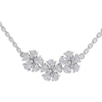 Ethereal Pear Floral Diamond Necklace