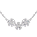 Ethereal Pear Floral Diamond Necklace