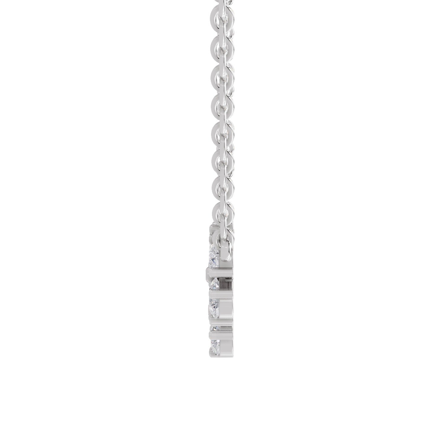 Ethereal Pear Floral Diamond Necklace