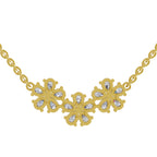 Ethereal Pear Floral Diamond Necklace