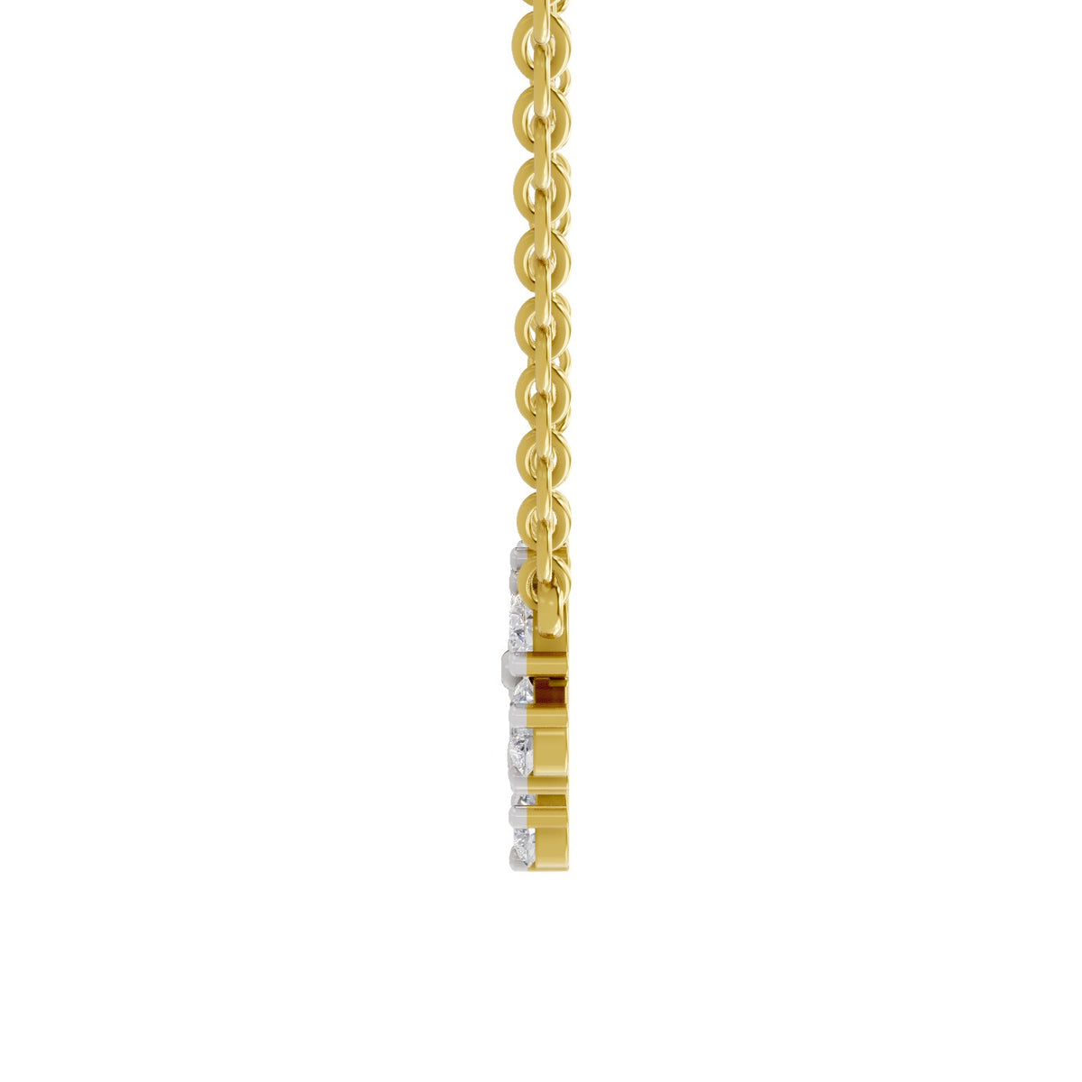 Ethereal Pear Floral Diamond Necklace