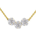 1.20 Carat Pear Shape Flower Diamond Necklace 14K