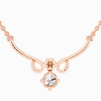 1.09 Carat Graceful Drop Pendant Necklace 14K - Rose Gold