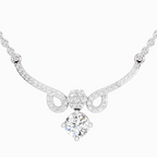 1.09 Carat Graceful Drop Pendant Necklace 14K - White Gold