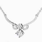 1.09 Carat Graceful Drop Pendant Necklace 14K - White Gold