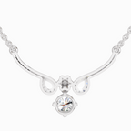 1.09 Carat Graceful Drop Pendant Necklace 14K - White Gold