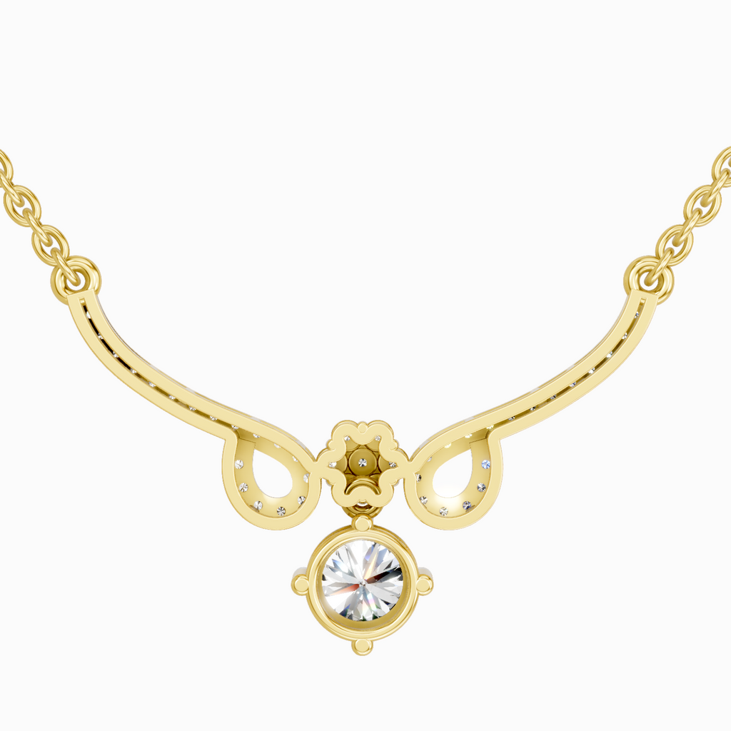 1.09 Carat Graceful Drop Pendant Necklace 14K