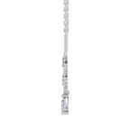 1.69 Carat Floral Cluster Diamond Necklace 14K - White Gold