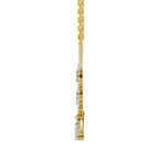 1.69 Carat Floral Cluster Diamond Necklace 14K