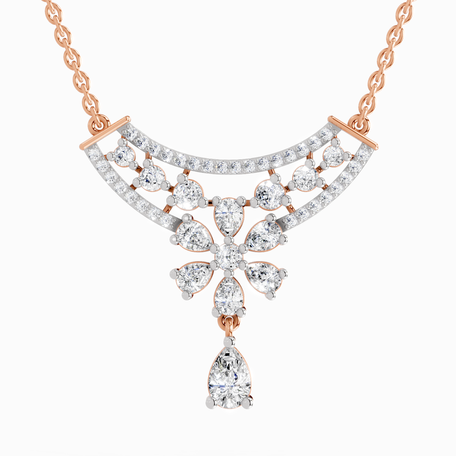2.06 Carat Fashion Pendant Necklace 14K - Rose Gold