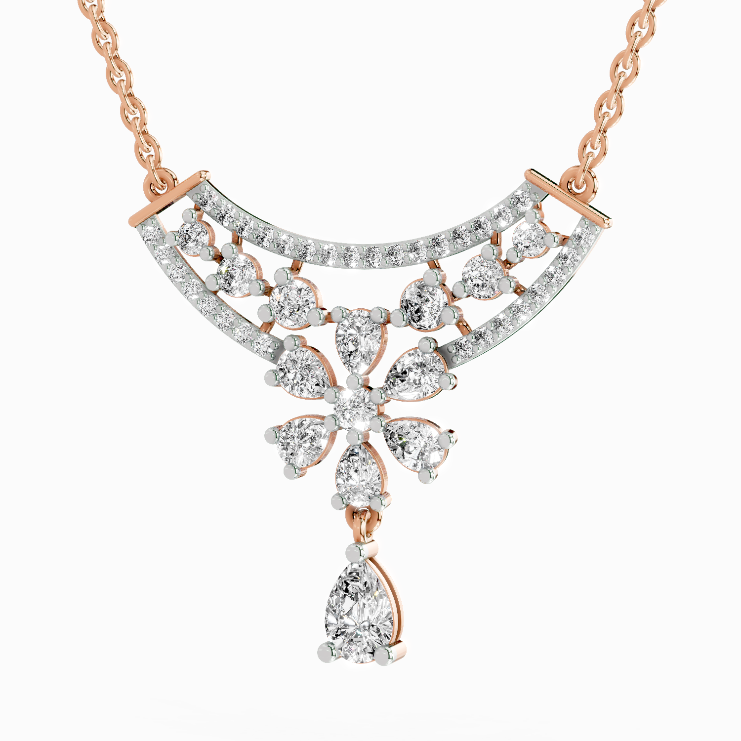 2.06 Carat Fashion Pendant Necklace 14K - Rose Gold