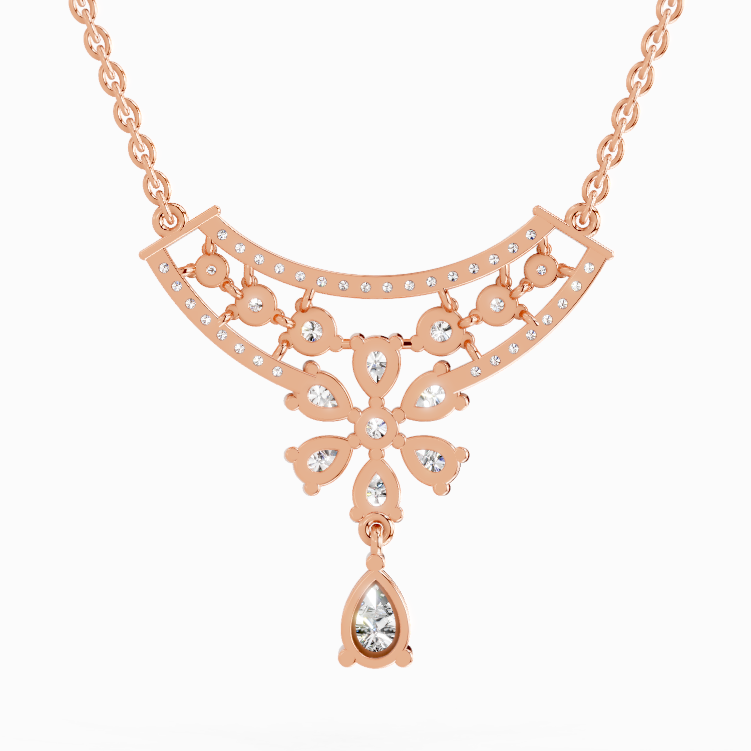 2.06 Carat Fashion Pendant Necklace 14K - Rose Gold