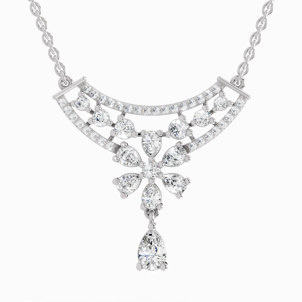 2.06 Carat Fashion Pendant Necklace 14K - White Gold