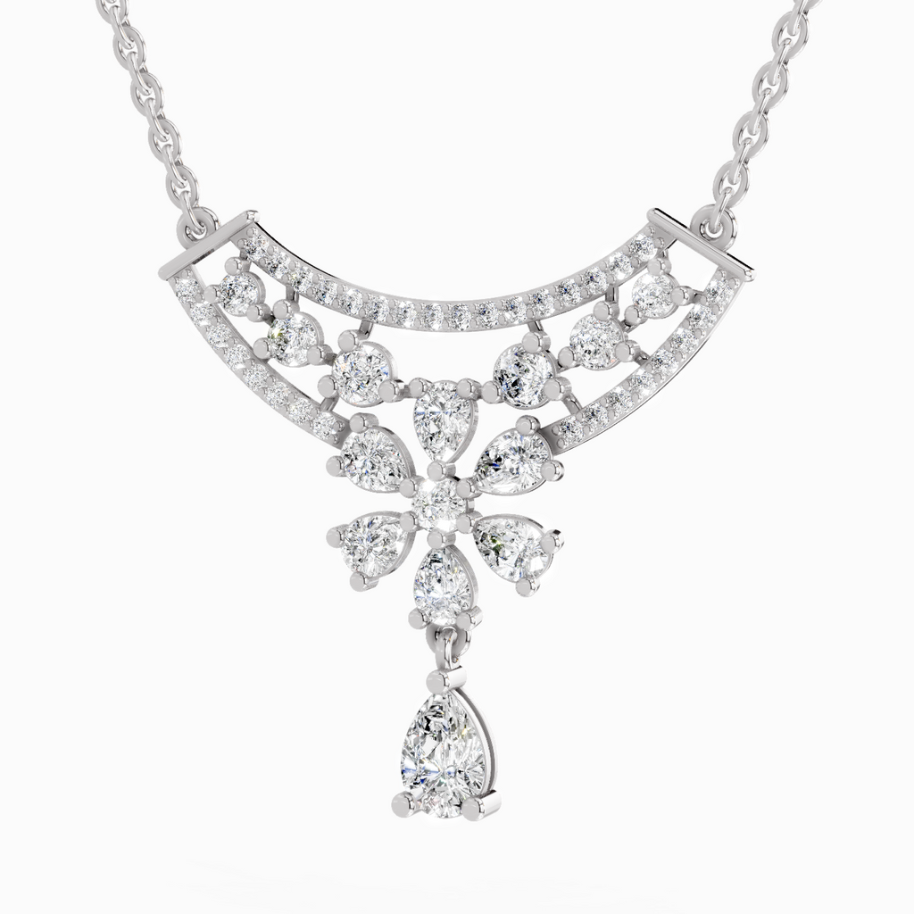 2.06 Carat Fashion Pendant Necklace 14K - White Gold