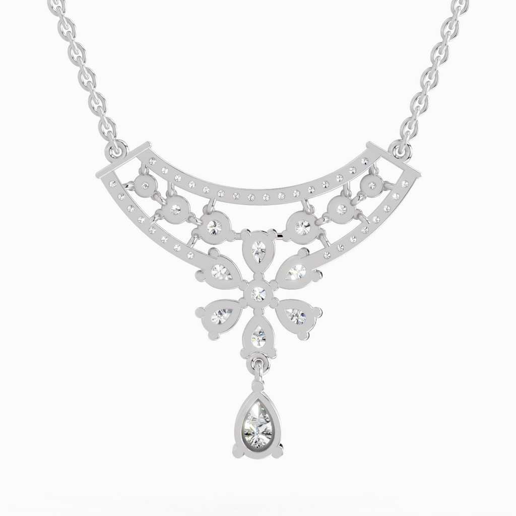 2.06 Carat Fashion Pendant Necklace 14K - White Gold