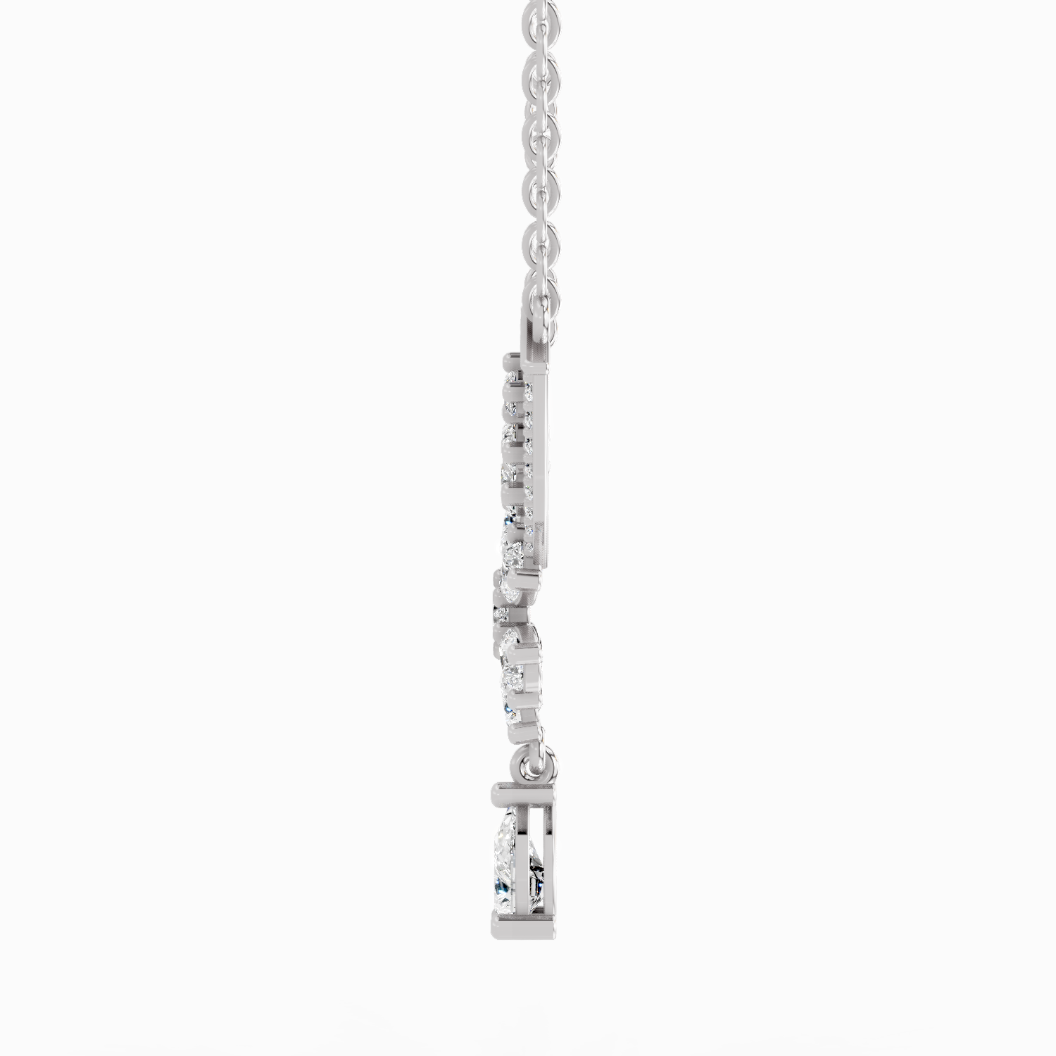 2.06 Carat Fashion Pendant Necklace 14K - White Gold