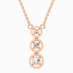 Celestial Round Halo Diamond Necklace