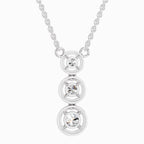 Celestial Round Halo Diamond Necklace