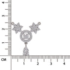 Opulent Pear Floral Diamond Necklace