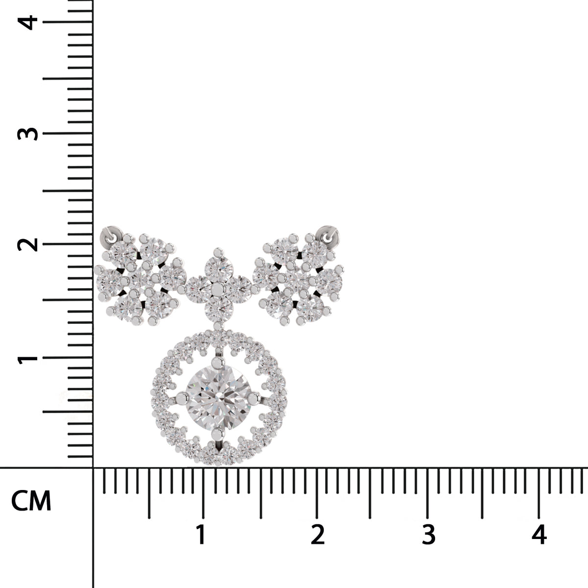Graceful Cluster Diamond Necklace