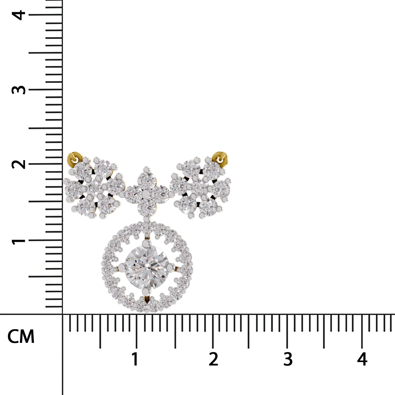 Graceful Cluster Diamond Necklace