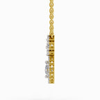 1.50 Carat Cluster Diamond Pendant Necklace 14K