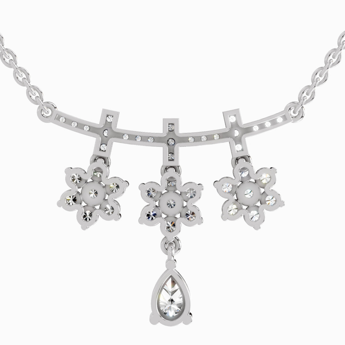 Enchanting Floral Diamond Necklace