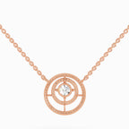 Refined Circle Diamond Necklace