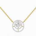 1.05 Carat Fashion Circle Pendant Necklace 14K