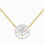 1.05 Carat Fashion Circle Pendant Necklace 14K